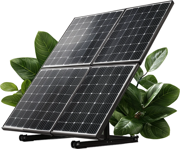 Solar Panel and leaves